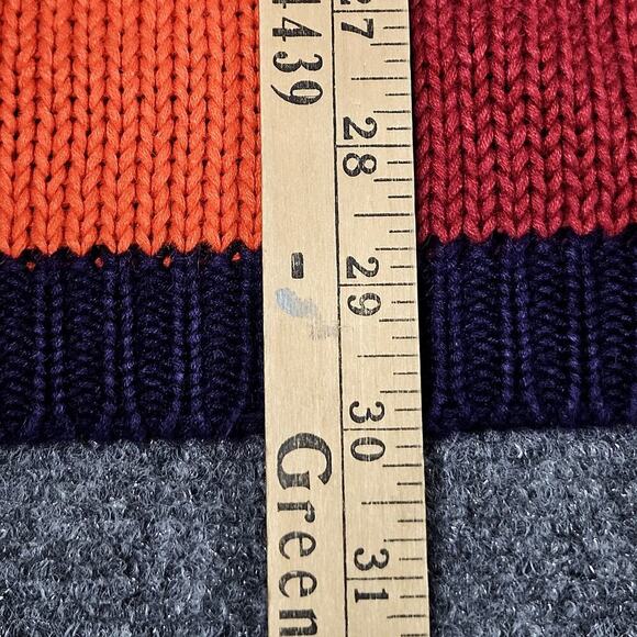 Vintage IB Diffusion Knit Sweater Medium Blue Orange 80s 90s Abstract Sequins - Picture 5 of 6